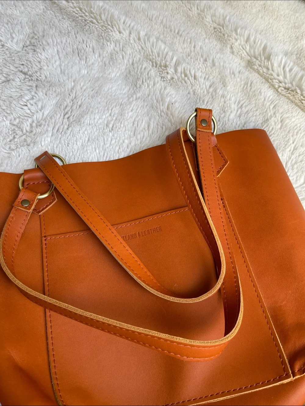 Portland Leather The Market Leather Tote in Honey